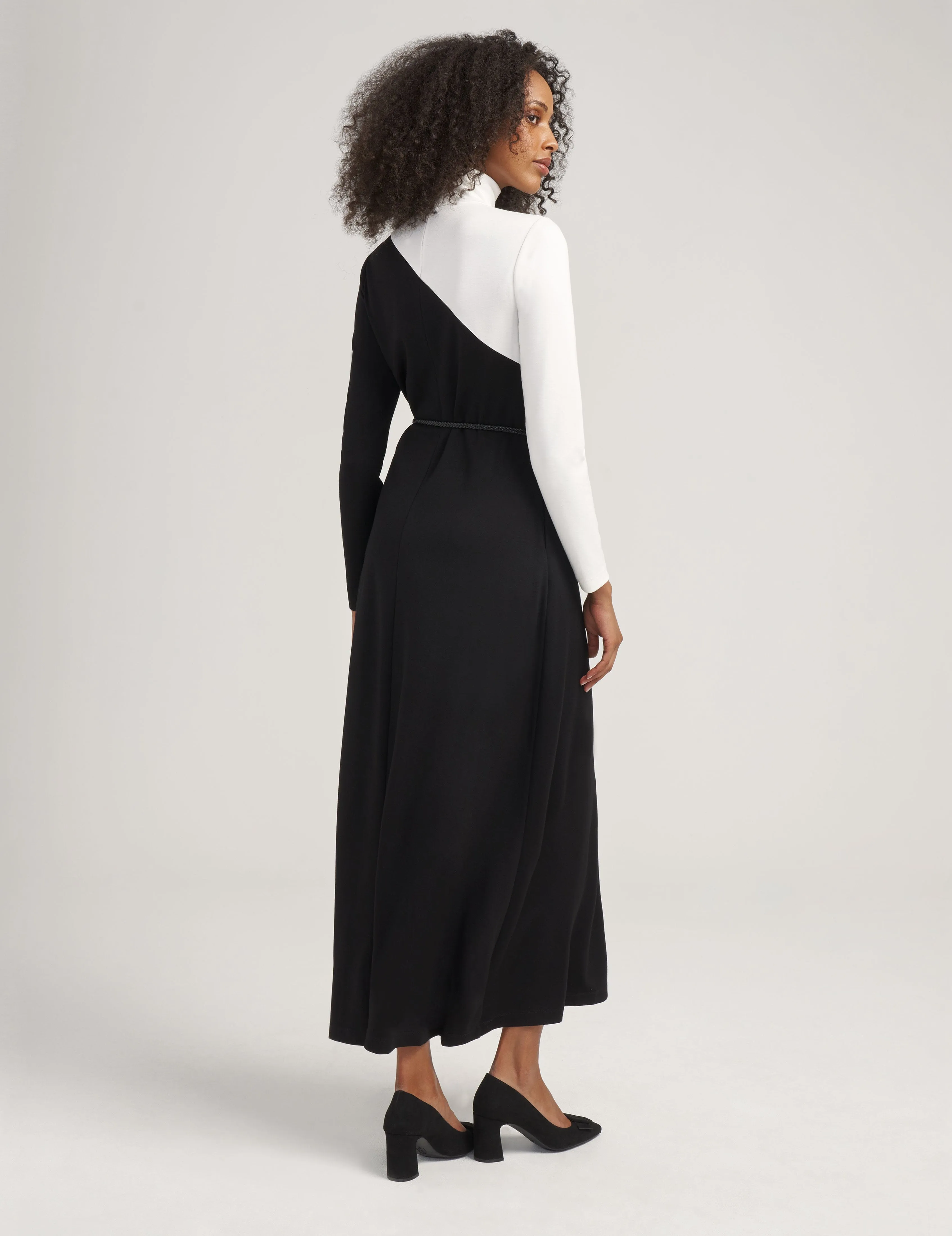 Color Blocked Mock Neck Midi- Sale sold by Anne Klein product image thumbnail 2