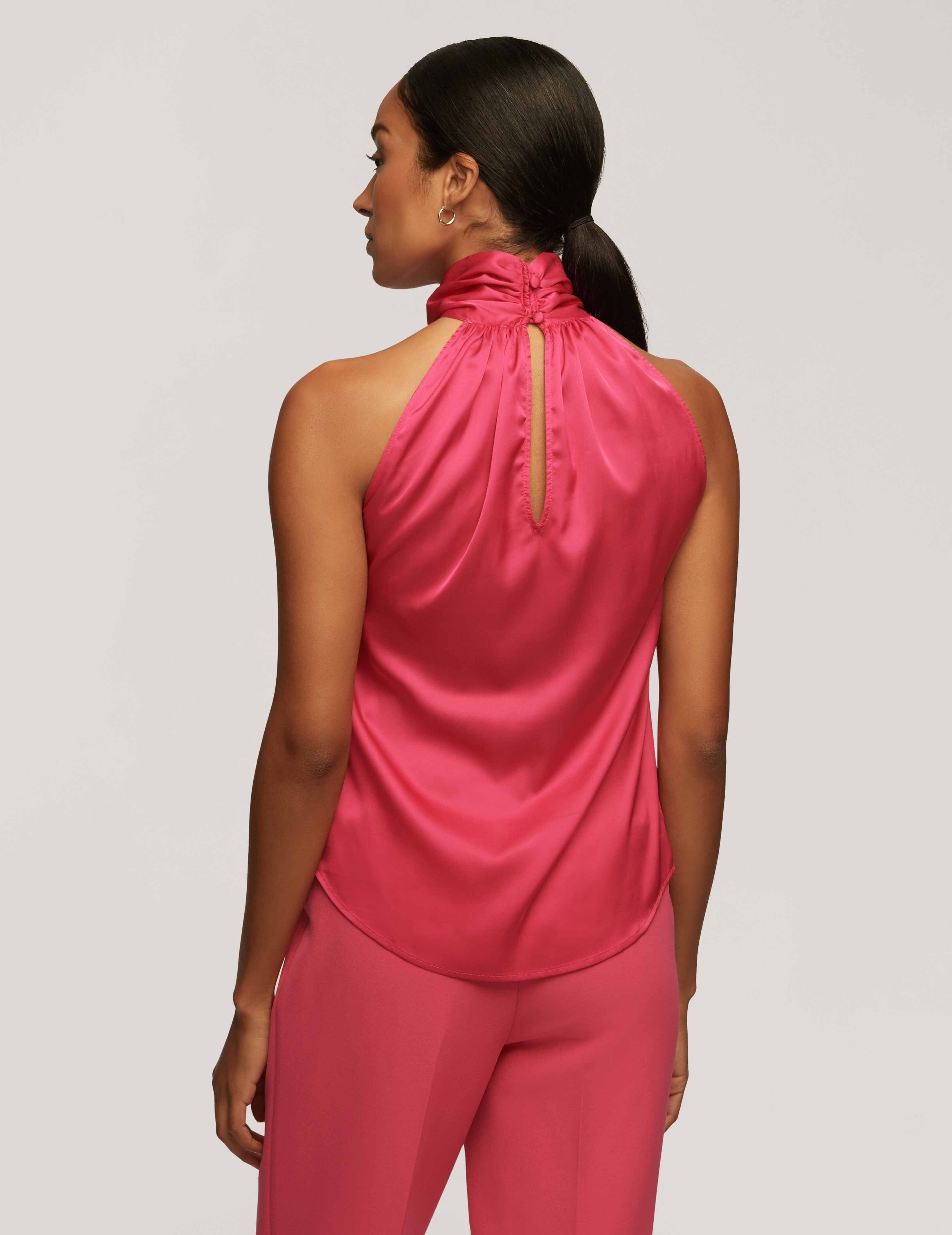 Matte Satin Twist Neck Halter Top- Clearance sold by Anne Klein product image thumbnail 2