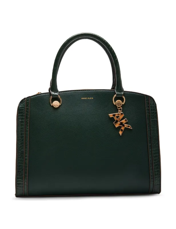 Croco Trimmed Satchel sold by Anne Klein