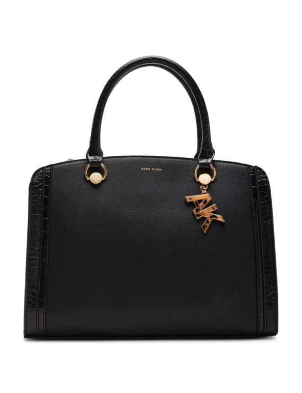 Croco Trimmed Satchel sold by Anne Klein