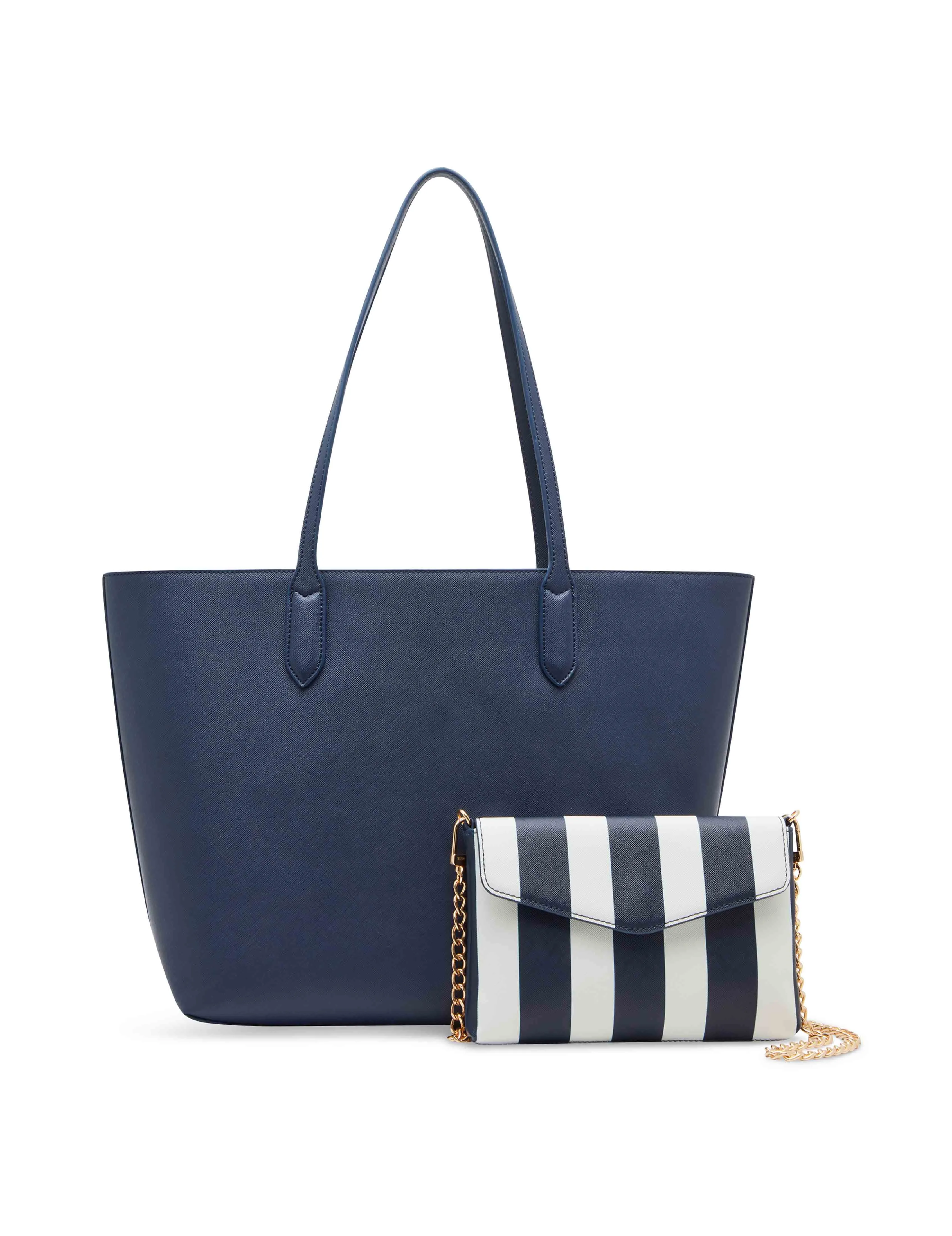 Striped Tote With Detachable Crossbody sold by Anne Klein