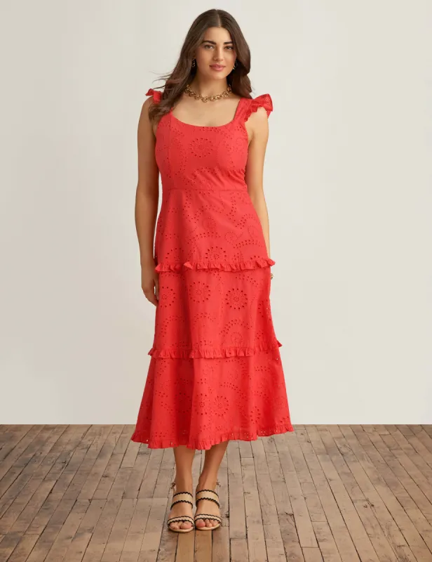 Ruffled Tier Midi Dress - Sale sold by Anne Klein