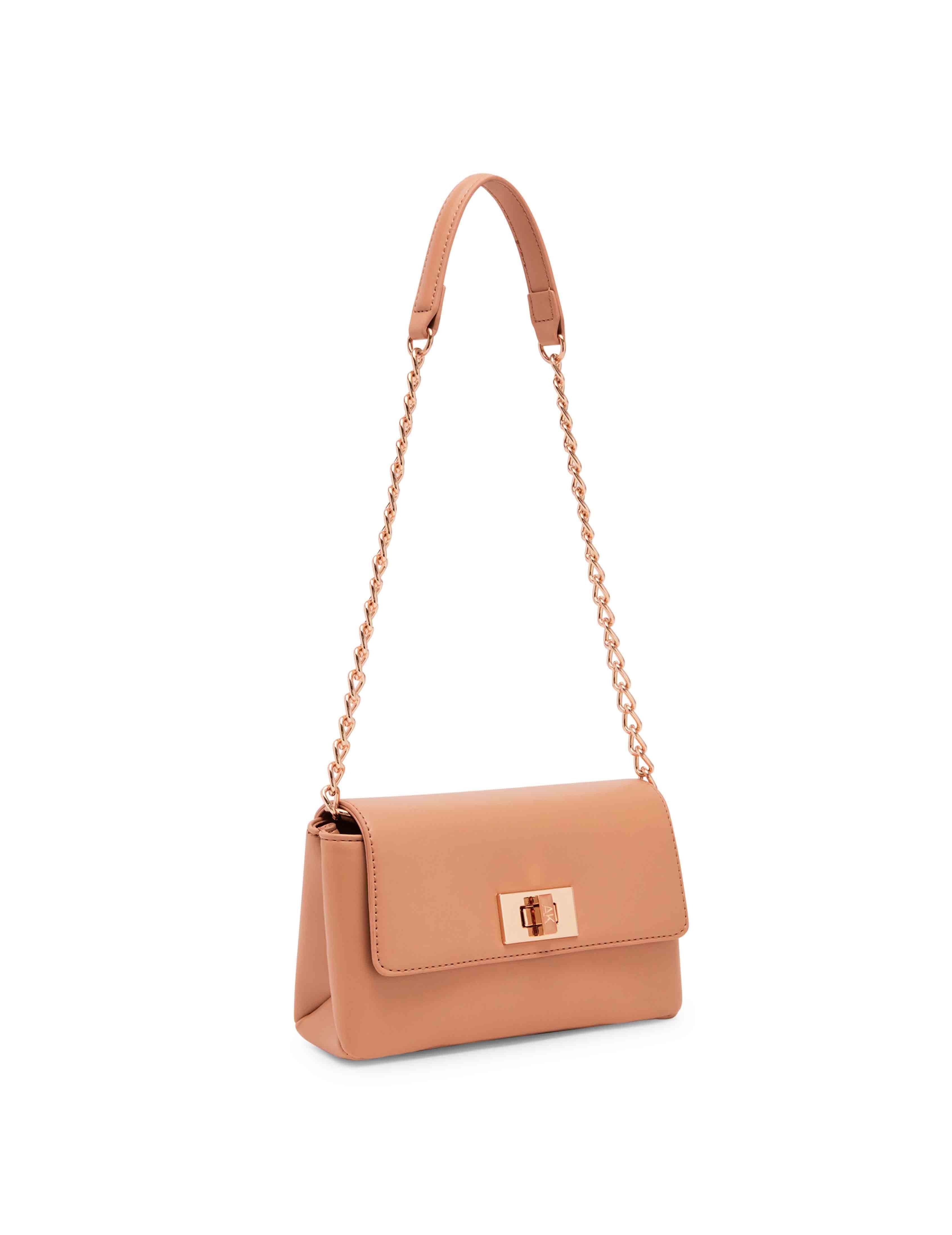 Mini Flap Shoulder Bag With Enamel Turn Lock sold by Anne Klein product image thumbnail 3