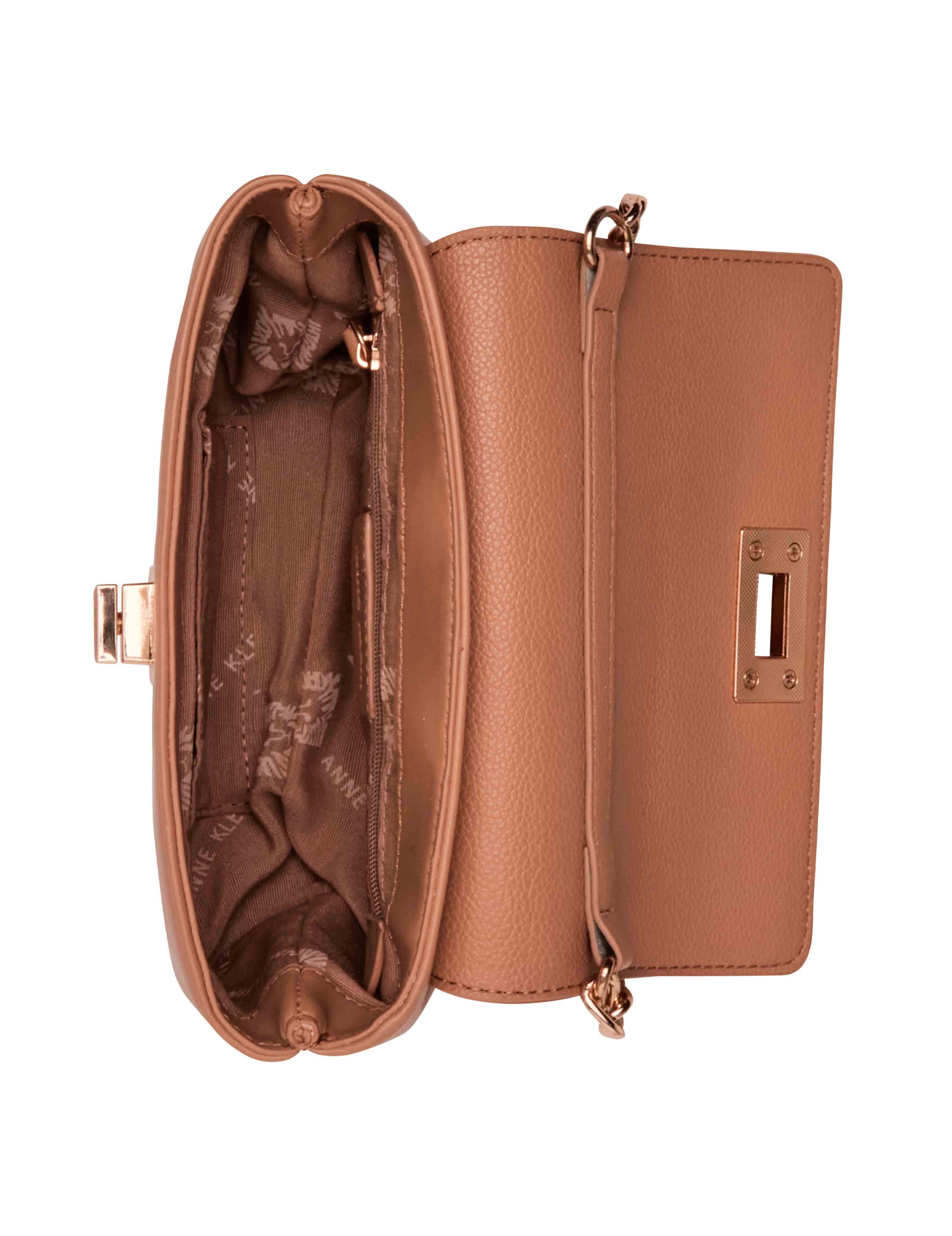 Mini Flap Shoulder Bag With Enamel Turn Lock sold by Anne Klein product image thumbnail 5