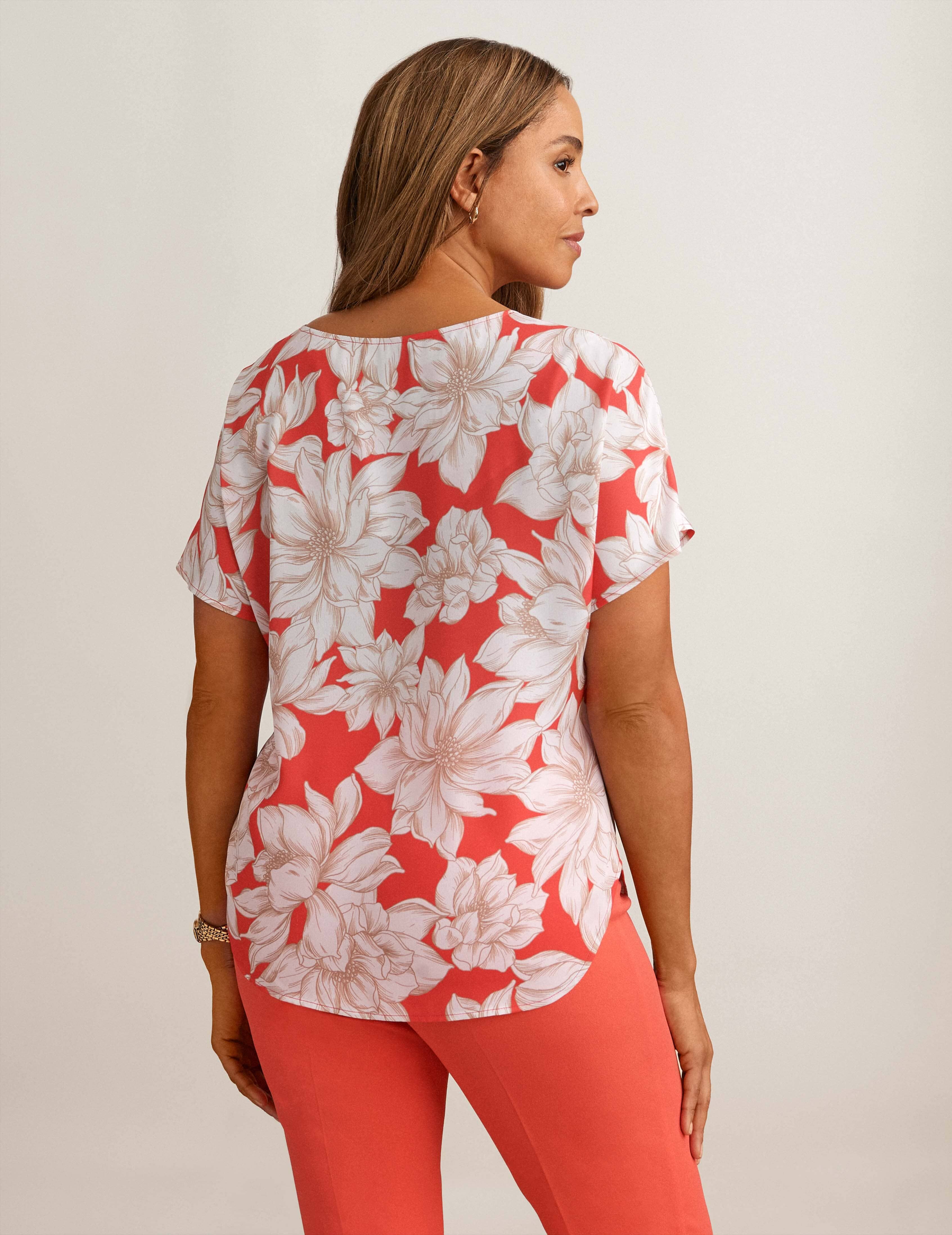 Short Sleeve Blouse With Bateau Neckline sold by Anne Klein product image thumbnail 2