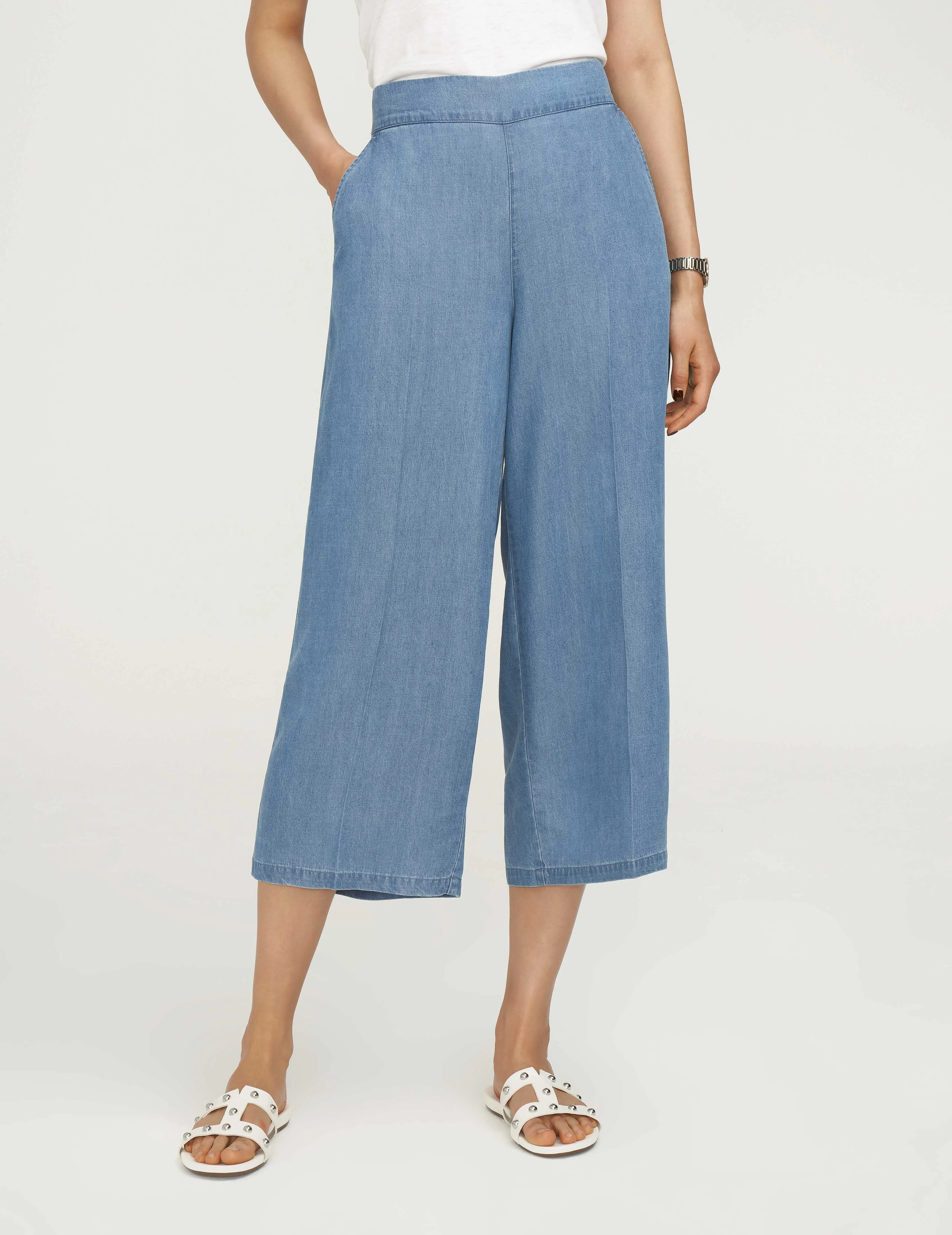 Tencel Denim Cropped Pant- Sale sold by Anne Klein