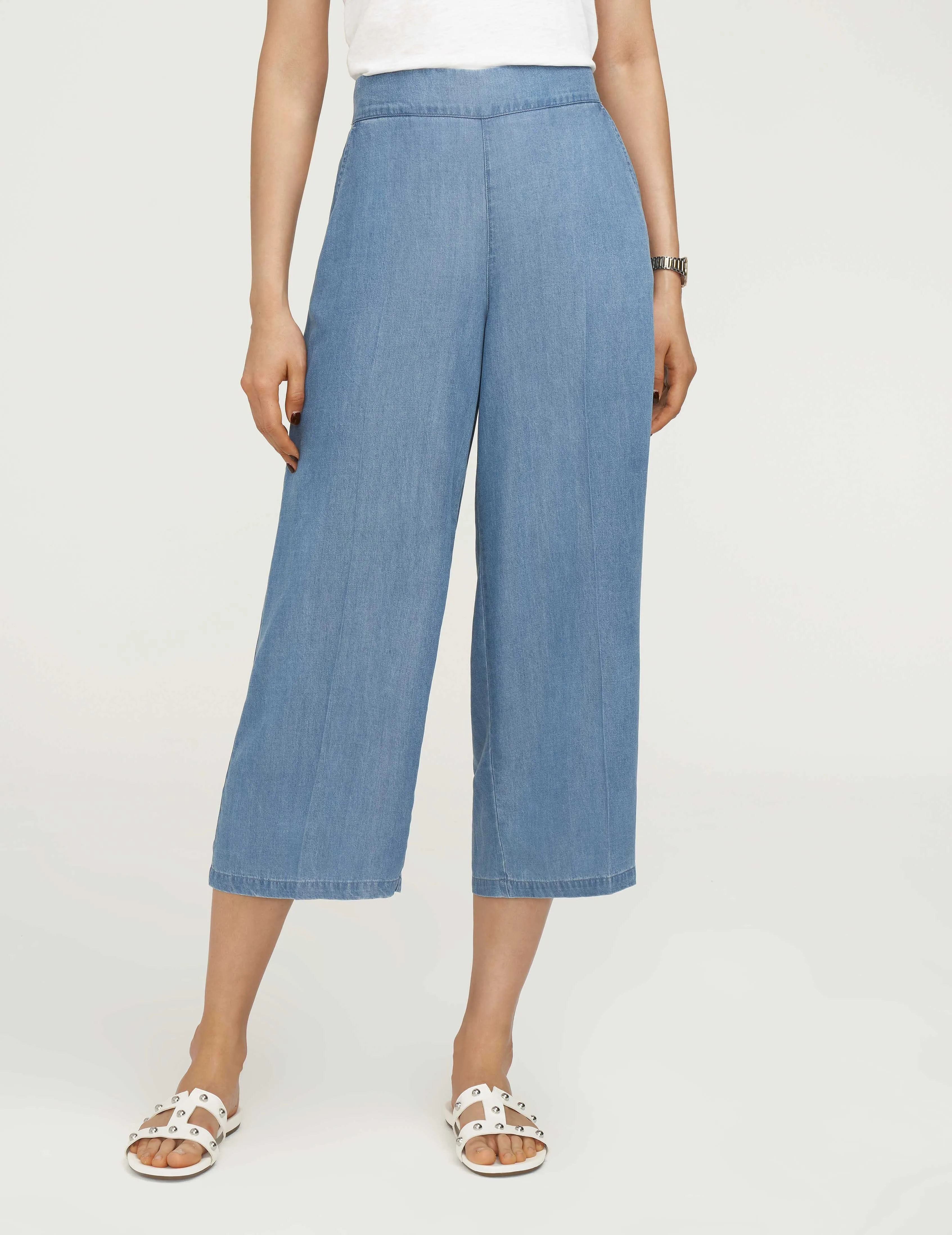 Tencel Denim Cropped Pant- Sale sold by Anne Klein product image thumbnail 3