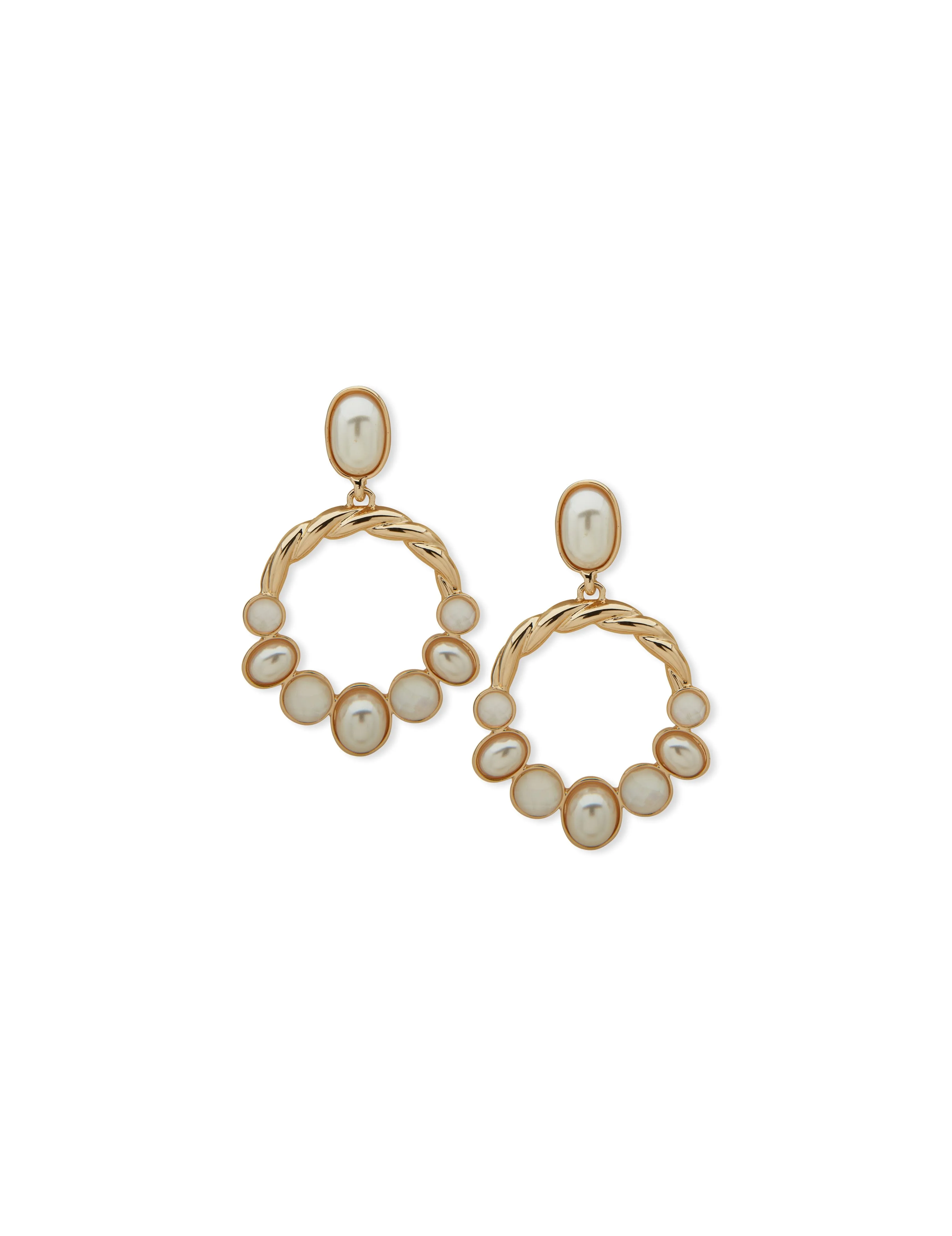 Mother of Pearl Post Orbital Earrings sold by Anne Klein