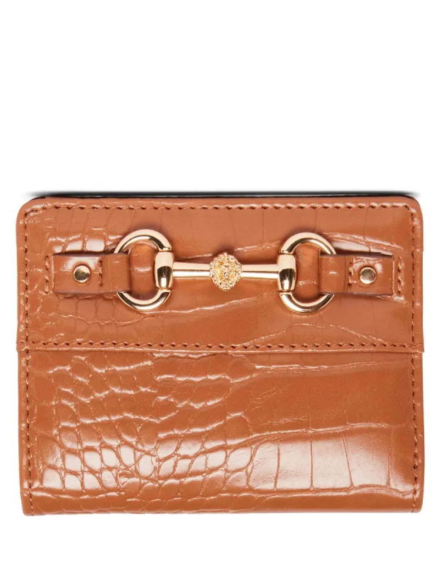 AK Small Croco Horsebit Snap Wallet sold by Anne Klein