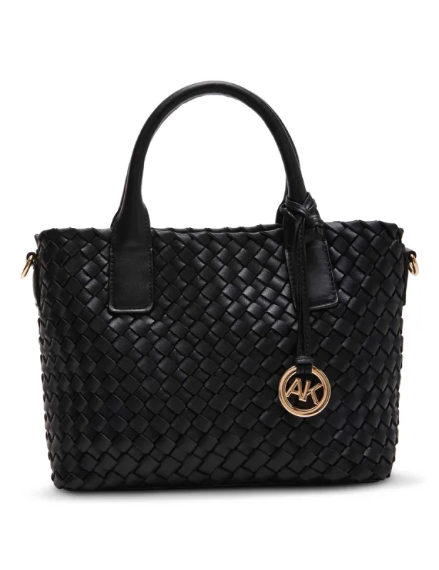 Small Woven Tote With Detachable Pouch sold by Anne Klein