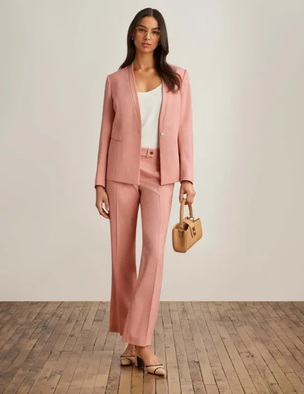 Twill Faux Lapel Jacket made by Kasper