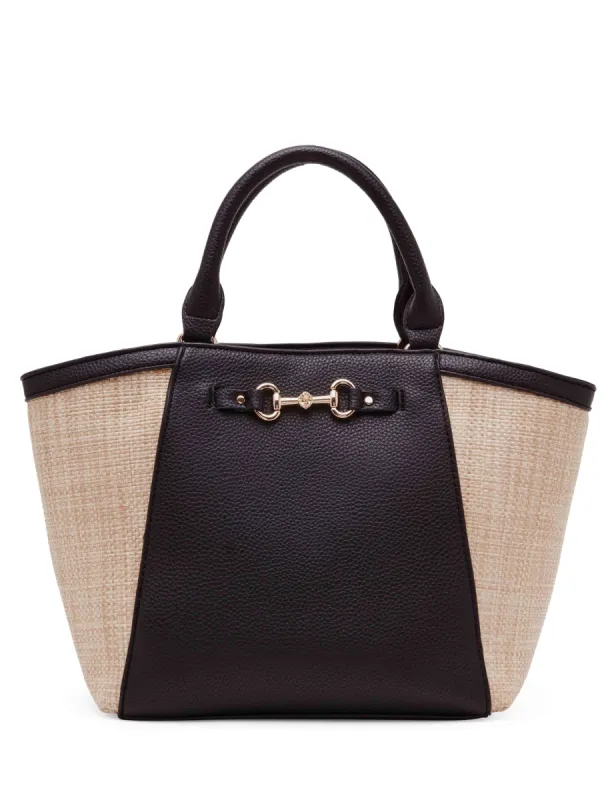 Small Curved Tote With Horsebit sold by Anne Klein