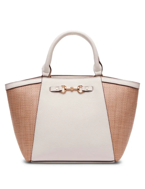Smll Curved Tote With Horsebit sold by Anne Klein