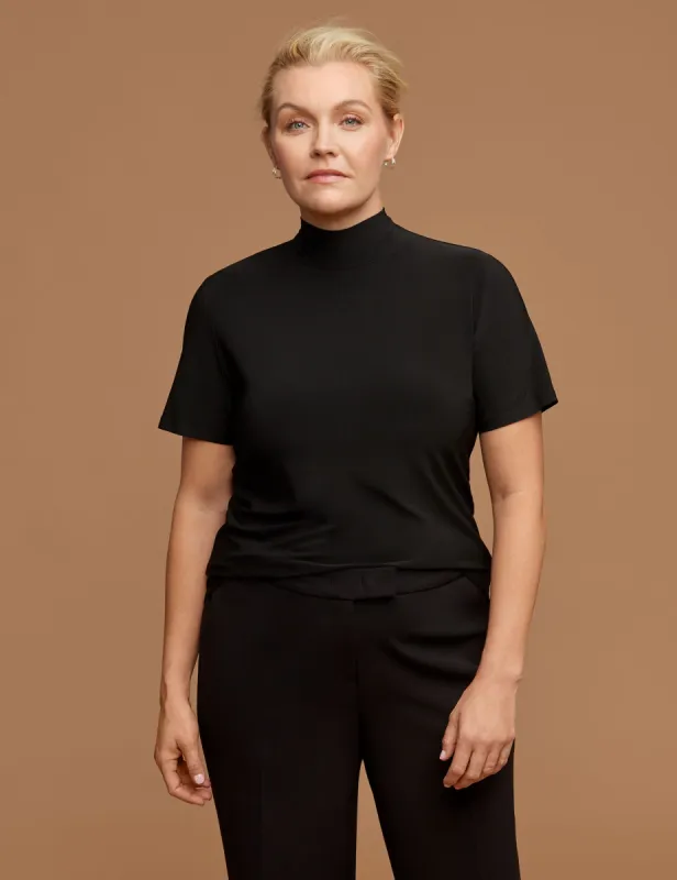Plus Size Short Sleeve Mock Turtleneck sold by Anne Klein