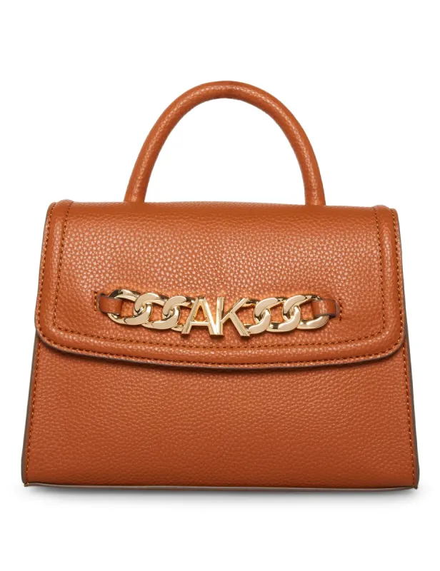 Top Handle Satchel With Chunky AK Chain sold by Anne Klein