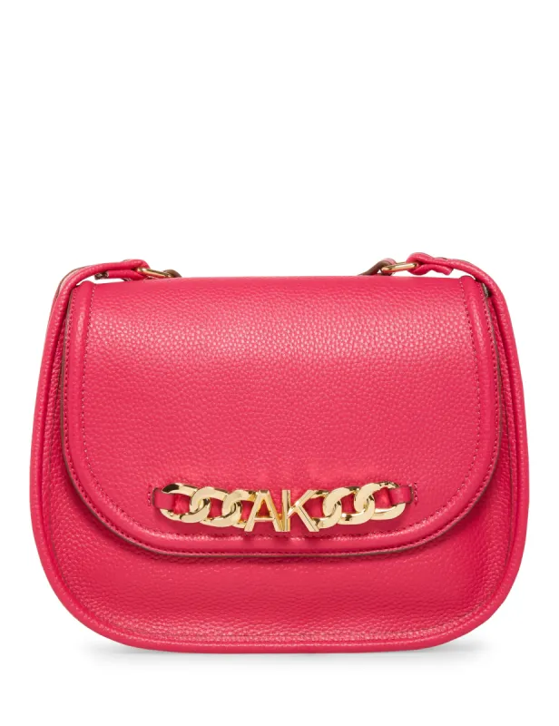 Large Flap Hobo Bag With Chunky AK Chain sold by Anne Klein