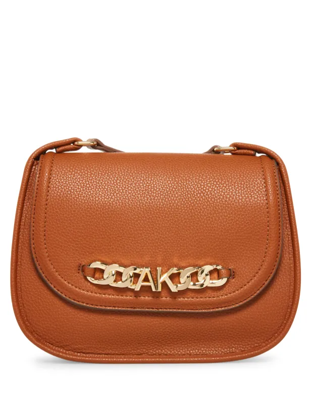 Large Flap Hobo Bag With Chunky AK Chain sold by Anne Klein