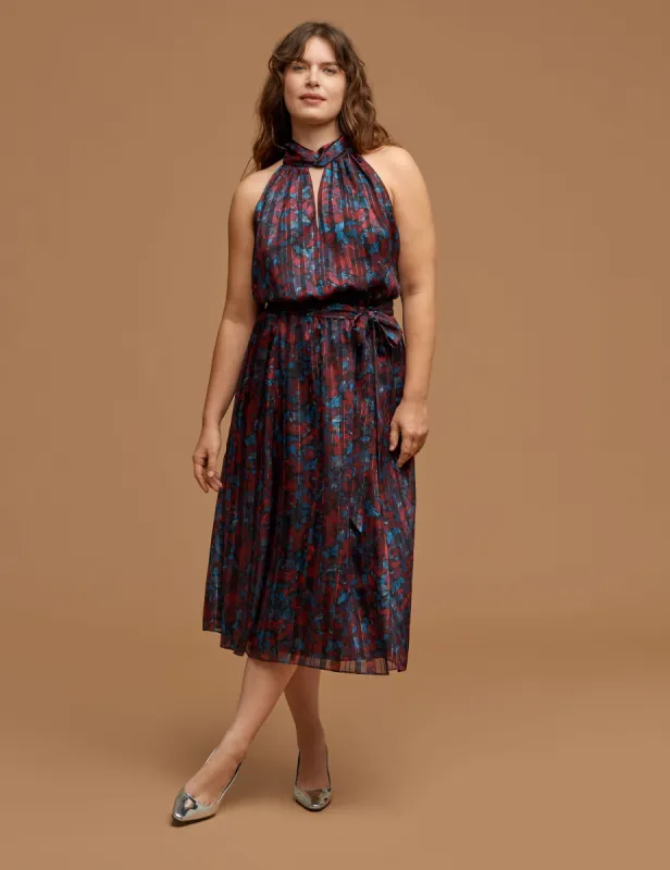 Plus Size Twist Neck Halter Midi sold by Anne Klein