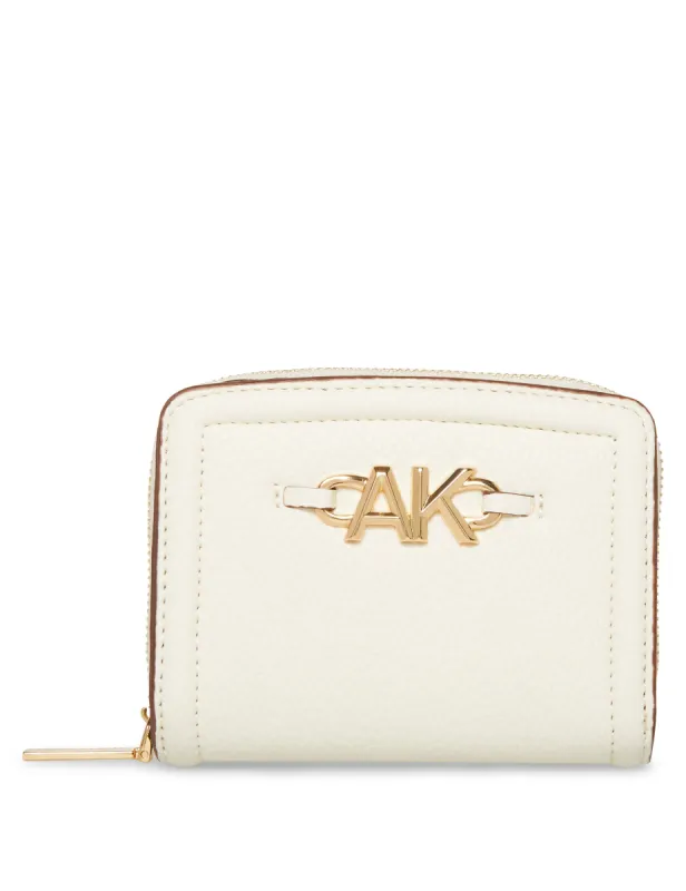 AK Curved Zip Around Wallet With Logo sold by Anne Klein