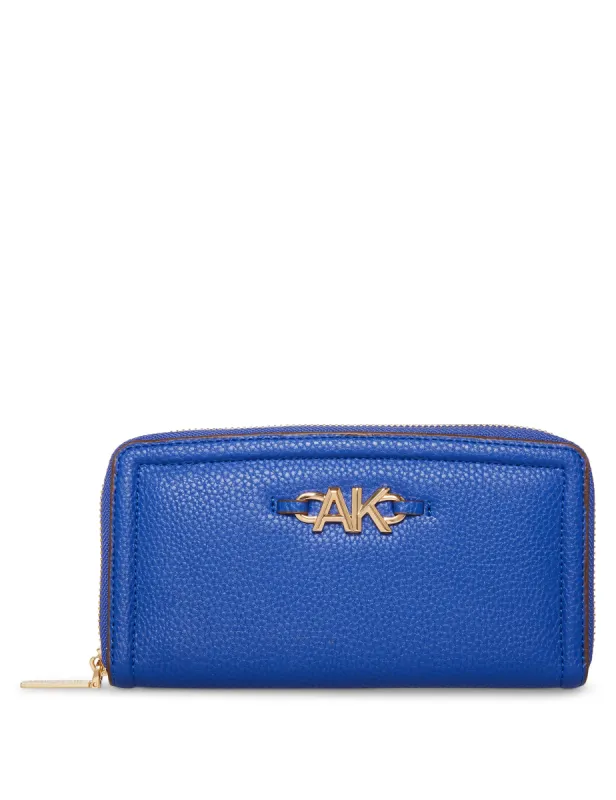 AK Curved Zip Around Wallet With Logo sold by Anne Klein