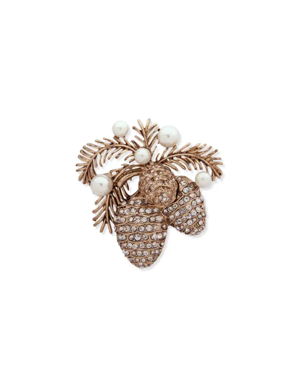 Pine Cone Pin in Gift Box sold by Anne Klein