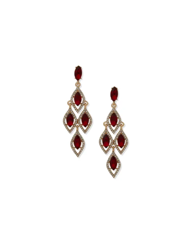 Siam Stone Drama Drop Eearrings sold by Anne Klein