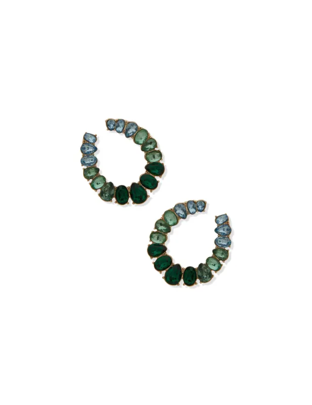 Green Stone Post Front/Back Stud sold by Anne Klein