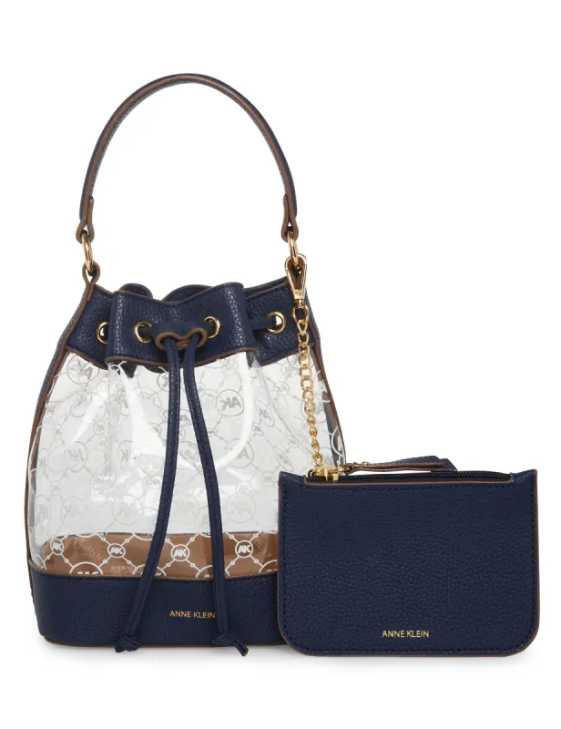 AK Ring Logo Clear Bucket Crossbody sold by Anne Klein