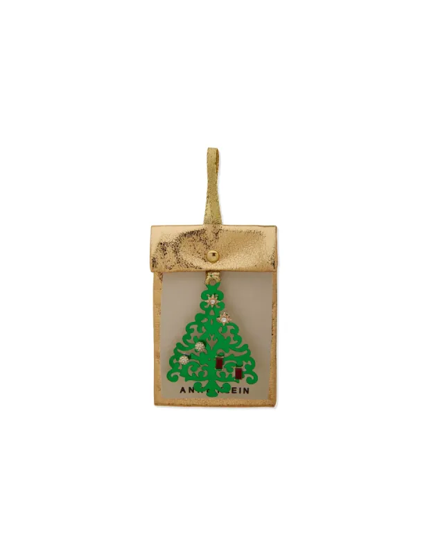 Earring Trio on Tree Ornament in Pouch made by Anne Klein