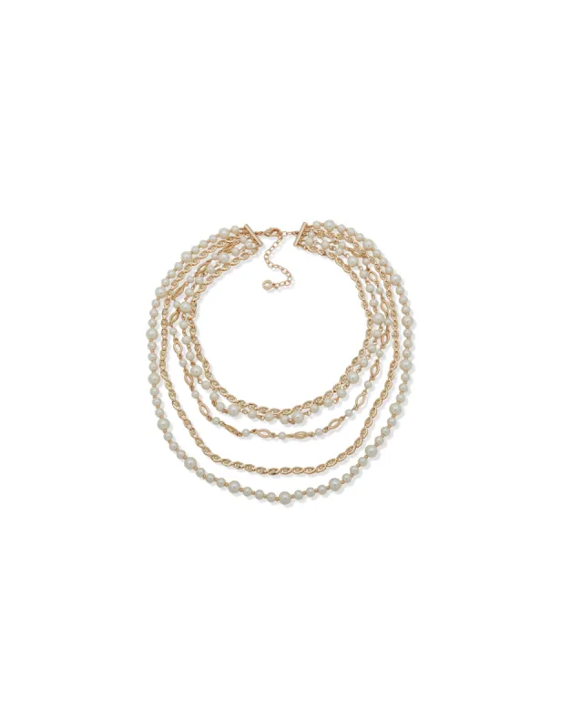 Pearl Multi Row Necklace sold by Anne Klein