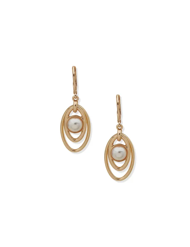 Orbital Pierced Earring with Stone sold by Anne Klein