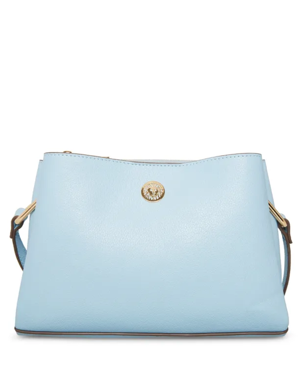 A Hinge Triple Compartment Crossbody sold by Anne Klein