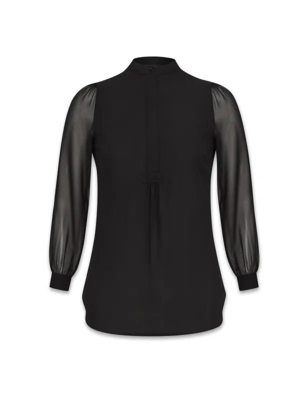 Plus Size Combo Sleeve Poet Blouse sold by Anne Klein
