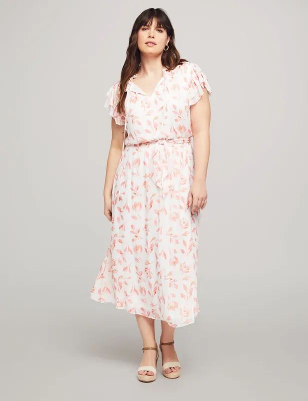 Plus Size Ruffle Sleeve Tie Dress sold by Anne Klein