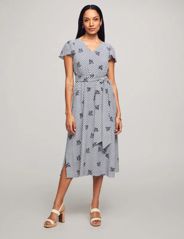 V-Neck Midi Dress With Flutter Sleeve sold by Anne Klein