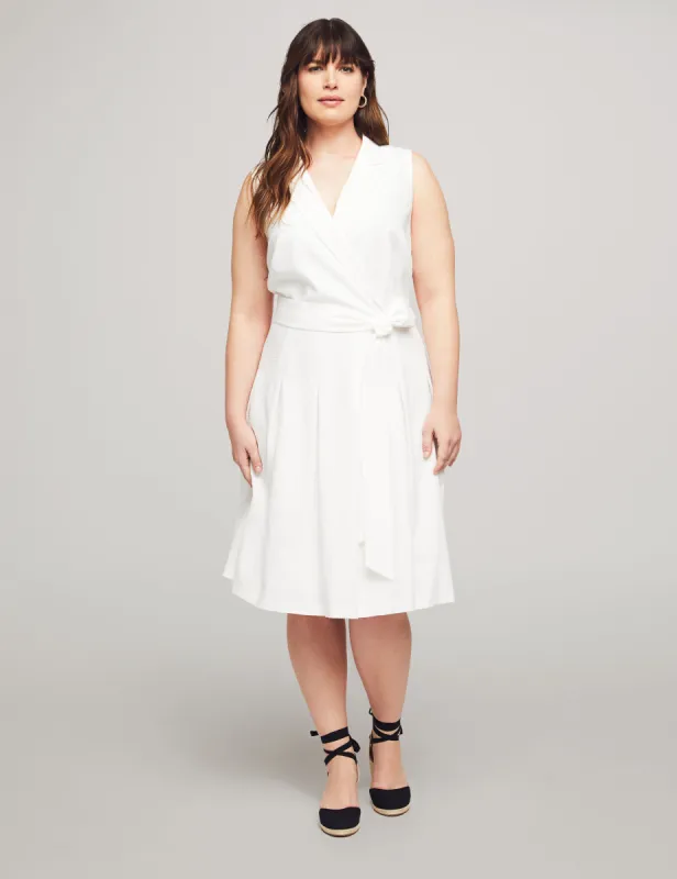 Plus Size Notch Collar Wrap With Full Skirt sold by Anne Klein