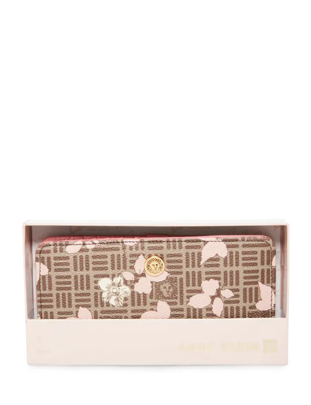 Boxed Printed Floral Logo Slim Bifold sold by Anne Klein