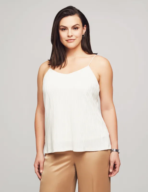 Pleated Knit V-Neck Cami sold by Anne Klein