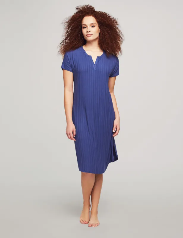 Short Sleeve Midi Nightgown sold by Anne Klein