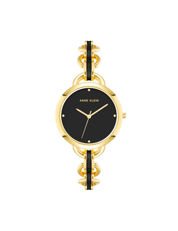Enamel Accented Open Link Boyfriend Watch sold by Anne Klein