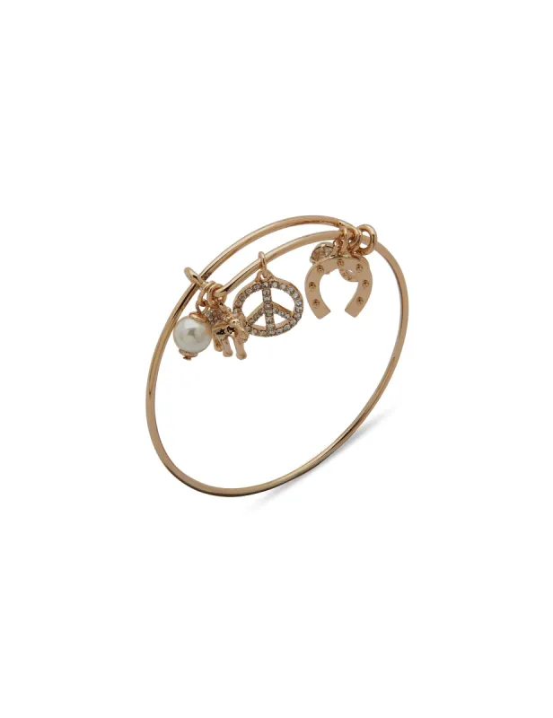 Bangle With Crystal Charms in Gift Box sold by Anne Klein