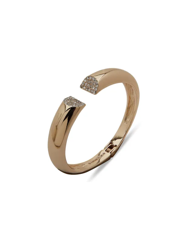 Open Cuff Hinge Bracelet With Crystals sold by Anne Klein