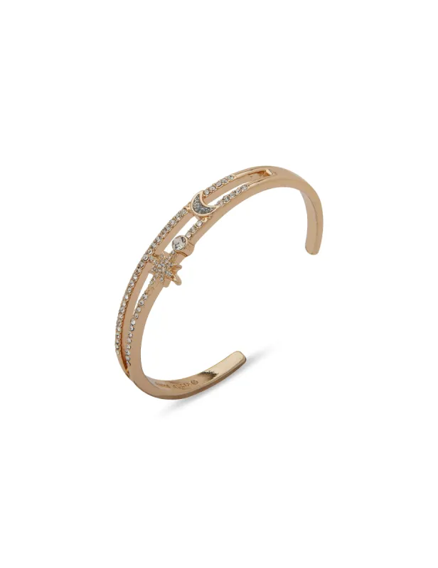 Star Moon Bracelet Cuff in Gift Box made by Anne Klein
