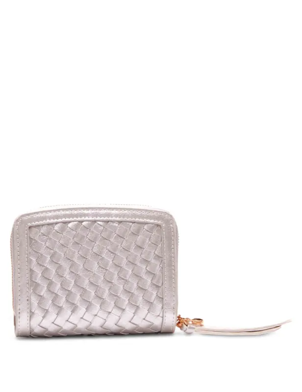 AK Small Curved Woven Wallet sold by Anne Klein