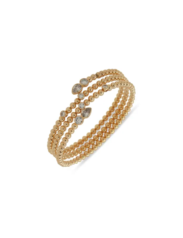 Multi Row Beaded Coil Bracelet sold by Anne Klein