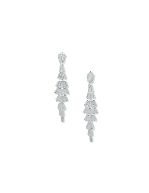 CZ Post Tassle Earrings sold by Anne Klein