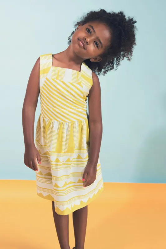 Anthem of the Ants Breezy Apron Girls Dress - Horizon sold by Anthem of the Ants