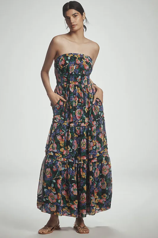 La robe longue bustier Somerset par The Somerset Collection by Anthropologie taille: 2 X made by Anthropologie
