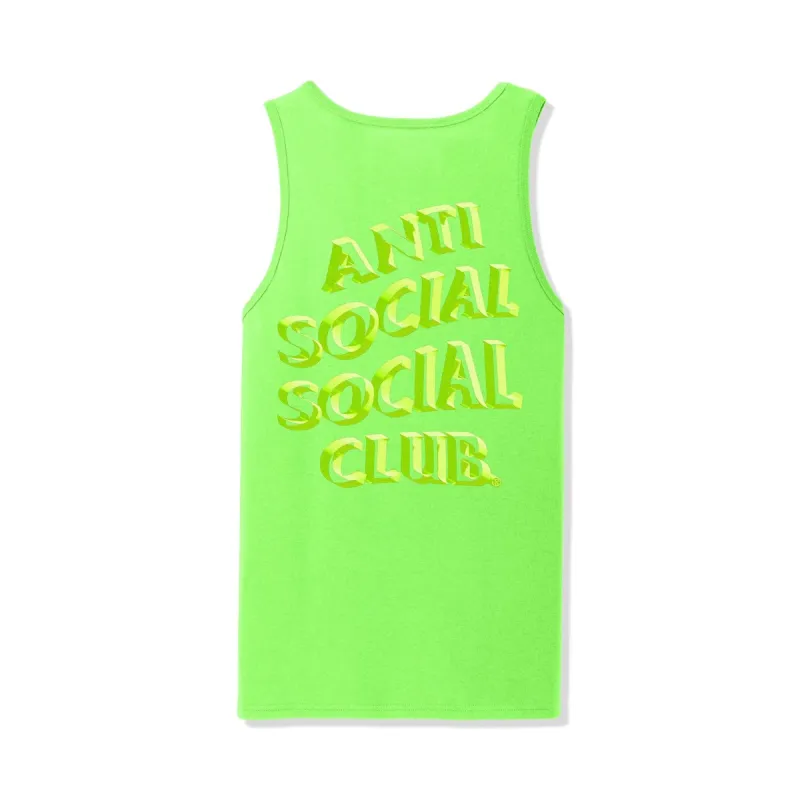 DEEPER THAN USUAL Neon Green Tank Top made by Anti Social Social Club