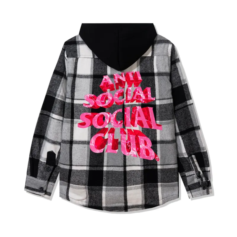 Phaneritic White Hooded Flannel sold by Anti Social Social Club